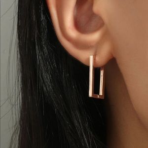 Geo Design Hoop Earrings